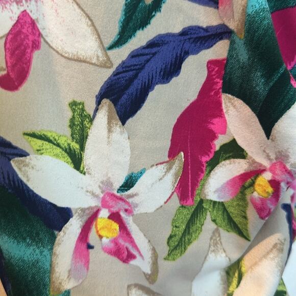 Express 12 Tropical Floral One Shoulder Ruched Dress - Picture 5 of 11